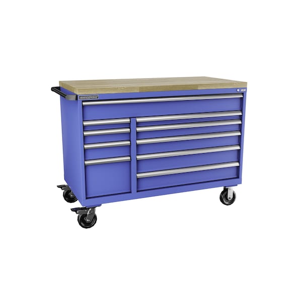 Champion Tool Storage Mobile Modular Cabinet, 10 Drawer, Blue, Steel, 56-1/2 in W x 28-1/2 in D x 33-1/2 in H D1500DB10MB8BBT-BB - main
